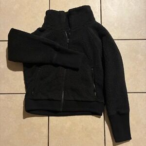 Athleta Women's Medium Black Sherpa Fleece Jacket